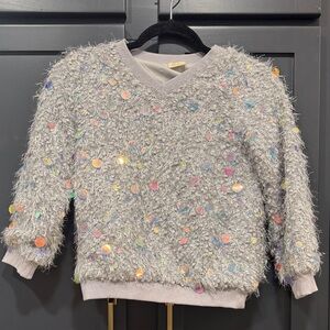 Colorful Sequin Girls Sweater